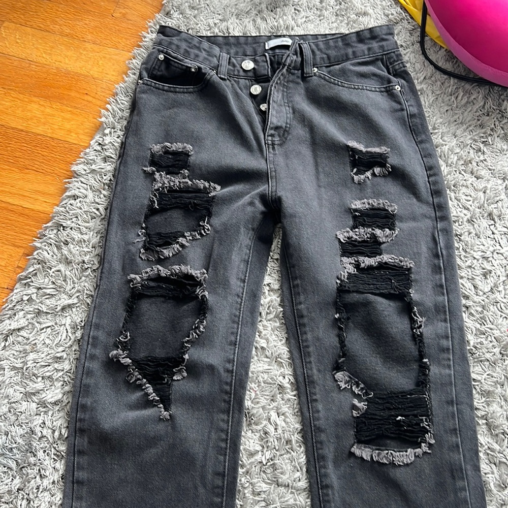 Black straight leg Adika jeans size medium